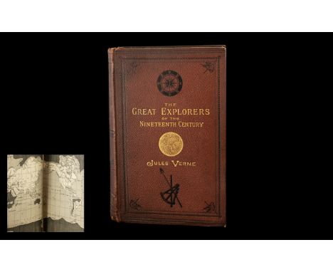 Jules Verne 'The Great Explorers of the Nineteenth Century', first British edition, pictorially decorated in gilt binding wit