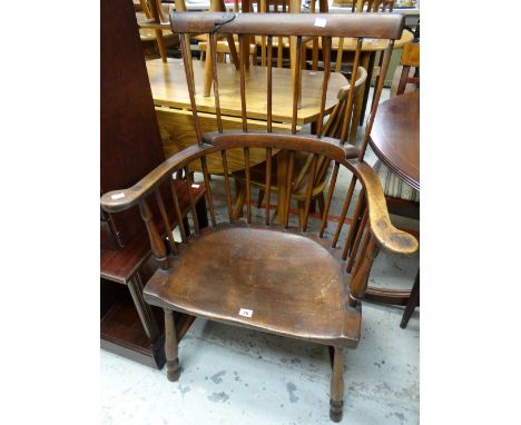 A primitive Welsh-type stick-back country elbow chair (distressed) Condition reports provided on request by email for this au