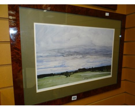 JAMES MORRISON limited edition (38/100) print - panoramic view over golf course, signed fully in pencil, 31 x 49cms Condition