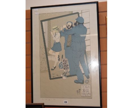 UNKNOWN Limited edition (30/35) print - entitled 'Mirror! Mirror!', dated 1977, 74 x 50cms Condition reports provided on requ