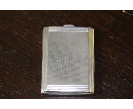 George V engine turned silver Art Deco match book holder by D Bros, Birmingham, 1933