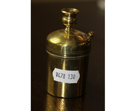 Victorian brass vesta case modelled as a hookah pipe