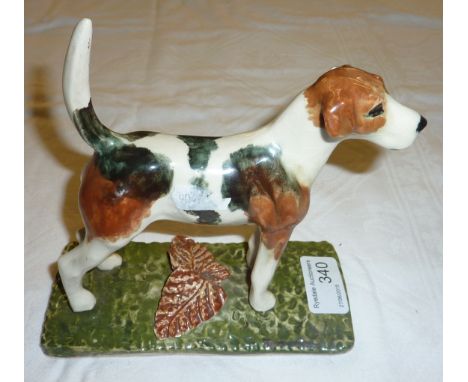 Ceramic terrier figurine with incised marked bottom colley PFA