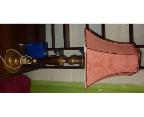 Large brass table lamp