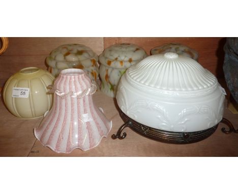 Selection of decorative glass lamp shades