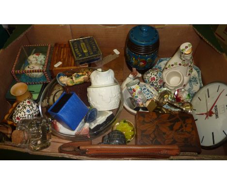 Assorted ornaments, trinket boxes, paperweights etc