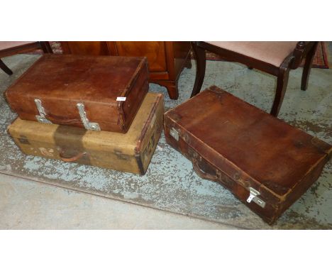 Selection of vintage luggage