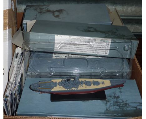 Selection of Atlas Editions model ships inc 'HMS Repulse', 'USS Hornet', 'HMS Exeter', 'HMS Warspite', 'HMS Rodney', 'HMS Ram