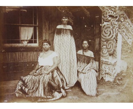 Elizabeth Pulman (1836-1900), 'The Three Guides', an albumen photograph of Kate, Sophia and Johanna, titled within the image 