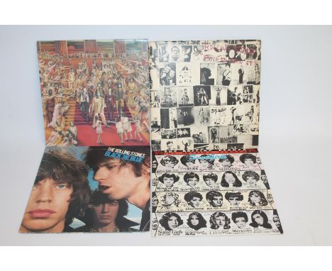 Collection of Rolling Stones records to include Some Girls, Exile on Main Street, etc (4). 