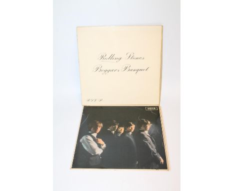 Rolling Stones Beggars Banquet gatefold sleeve, matrix XZAL-8476-3K, XZAL-8477-4K and The Rolling Stones on red Decca, matrix