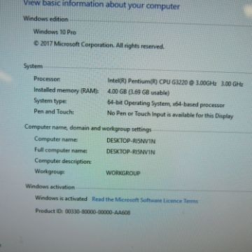 Zoostorm Pc Running Windows 10 Pro Intel Pentium Cpu G32 3 00ghz 4gb Ram 465gb Hd Comes