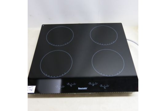 Baumatic Glass 4 Ring Induction Hob Model Bh42 1 Size 58cm X