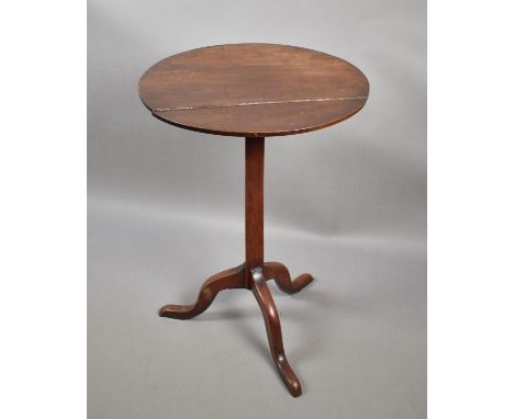 A Circular Topped Tripod Table with Triangular Support, 50cm diameter 