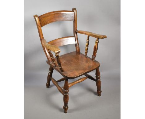 A Vintage Ladder Back Armchair 