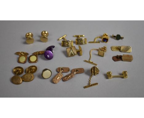 A Collection of Various Vintage Cufflinks, Studs etc 