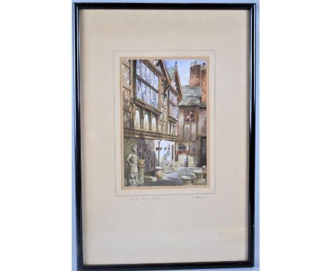 A Framed Coloured Print, Stanley Palace, Chester, by S Robson, 15x23cm 