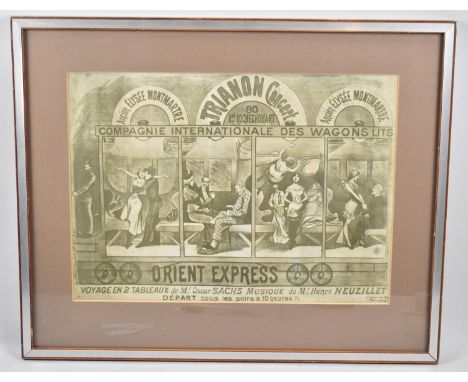 A Modern Reprinted Orient Express Tableaux Print, 40x29cm 