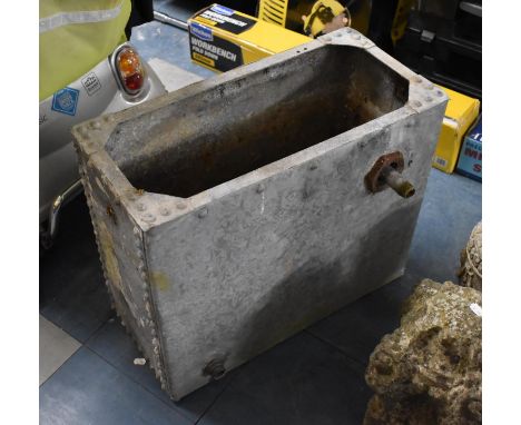 A Vintage Galvanized Iron Rectangular Water Tank, 60cm Wide 