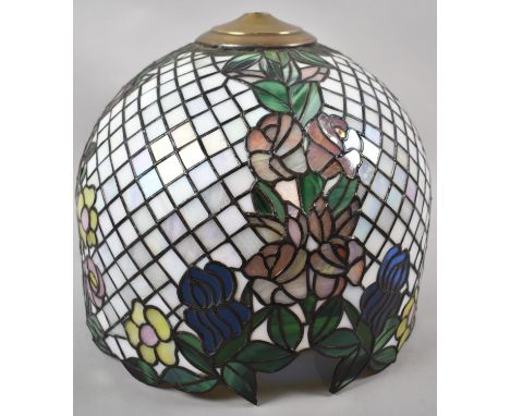 A Large Tiffany Style Light Shade, 29cm high and 35cm Diameter 