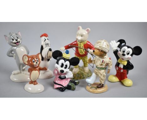 A Collection of Various Beswick and Other Ceramic Cartoon Characters, Rupert 13cm high 