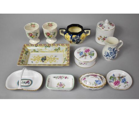 A Collection of Various Ceramics to Comprise Spode Basket, Minton Haddon Hall Trinket Bowl, Spode Oriental Pin Dish, Lidded P