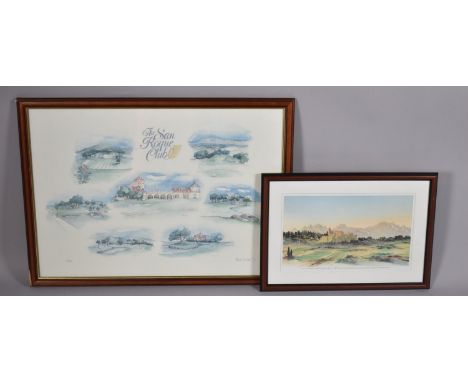 A Framed Limited Edition Print of Spanish Golf Club Together with a Prince of Wales Print, View in South of France 