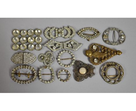 A Collection of Various Vintage Jewelled Brooches One with Opal Stone 