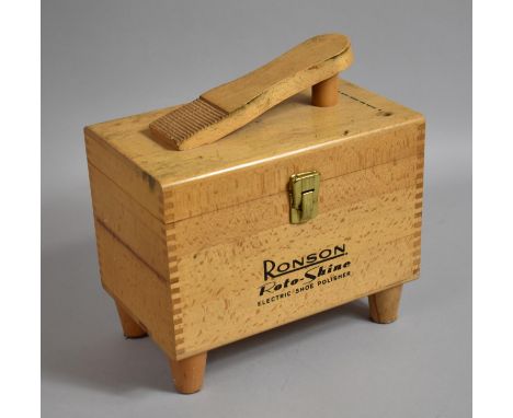 A Vintage Wooden Cased Ronson Roto Shine Electric Shoe Polisher 