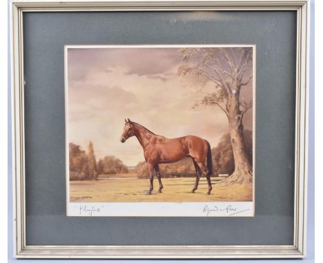 A Framed Print of the Racehorse Playbill, 24x20cm 
