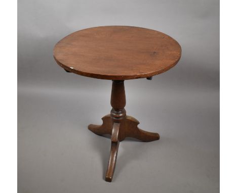 A Circular Snap Top Oak Tripod Table, 65cm Diameter 