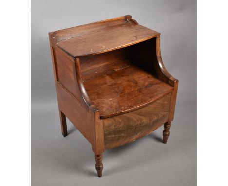 A 19th Century Mahogany Commode, with Galleried Top, 54cm wide 