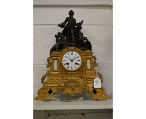 A French decorative mantel clock.