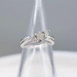 Diamond Trilogy Ring, White Gold