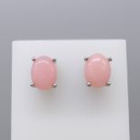Peruvian Pink Opal Ear Studs