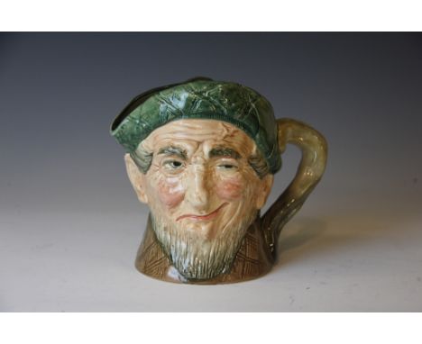 A large Royal Doulton musical character jug, `Auld Mac`, with Swiss Thorens movement playing `The Campbells are Coming`, appr