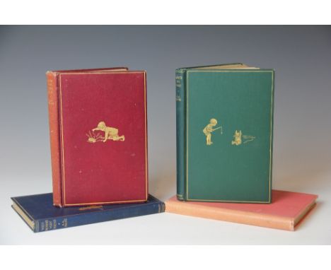 MILNE (A.A), WINNIE THE POOH, first edition, gilt green cloth, Methuen, 1926, THE HOUSE AT POOH CORNER,1928, and reprints of 