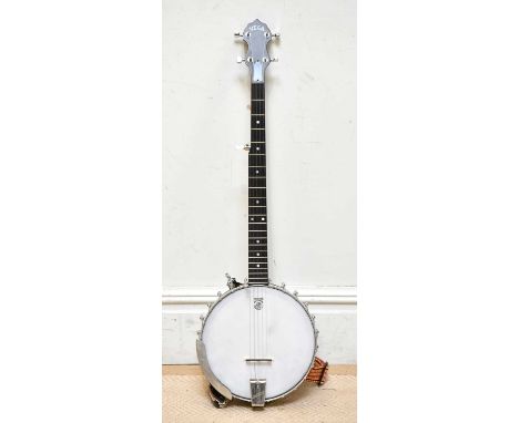 DEERING; a Vega Little Wonder five string banjo, cased.  Provenance: From the collection of Gerry RobinsonGerry Robinson was 