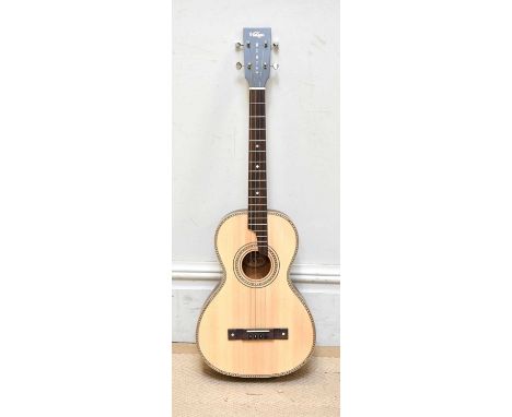 VINTAGE; a Viaten Paul Brett tenor acoustic guitar, serial number 8220803652, cased.  Provenance: From the collection of Gerr