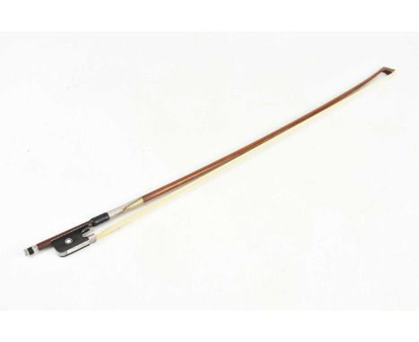 FRANCOIS LOTTE; a silver mounted viola bow, stamped to the shaft, length 74cm.Condition Report: Weight approximately 63g.