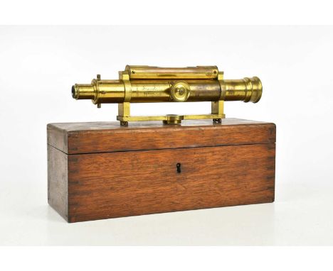 FRANKS; a No. 91 brass spirit level, in mahogany case.