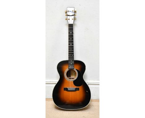 MARTIN & CO; a 000-28LD Lonnie Donegan signature acoustic guitar, with mother of pearl inlay to the fret board, 40 of 72, cas