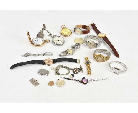 A collection of watches including Guildhall, Ross, Berg, Summit, Timex, Guess, Gucci, Emporio Armani etc, with faces and move