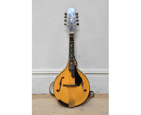DUDENBOSTEL; an A-style model A-5 mandolin, number 058, cased.  Provenance: From the collection of Gerry RobinsonGerry Robins
