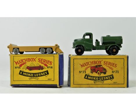 A 'Matchbox' series Lesney No71 'Army Water Truck', original box, together with a 'Matchbox' series Lesney No16, original box