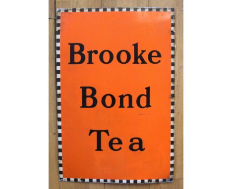 A vitreous enamel single sided Brooke Bond Tea advertising sign, 51cm x 76cm 