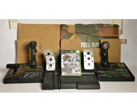 A Xbox Tekki Steel Battalion controller, with pedals, original box, together with a copy of Steel Battalion, Xbox, cased with