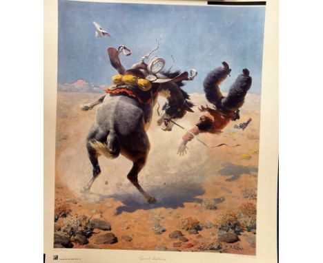 William R Leigh 25x21. 5 Colour print Titled Greased Lightning. All autographs come with a Certificate of Authenticity. We co