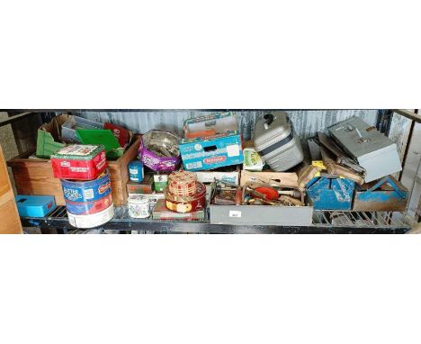 Large collection of hand tools, toolboxes, hardware &amp; other items