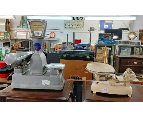 Vintage Vandome &amp; Hart set of scales along with another set of scales